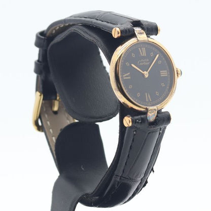 Cartier Must Vendome Black Dial Watch — view 2