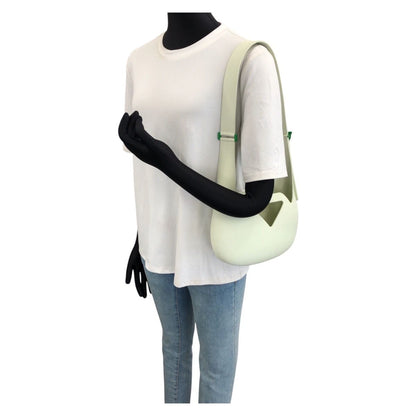 Bottega Veneta the Point Punch Green Rubber Shoulder Bag — view 7
