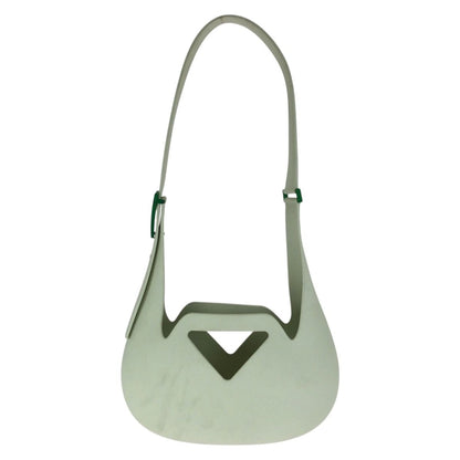 Bottega Veneta the Point Punch Green Rubber Shoulder Bag — view 2