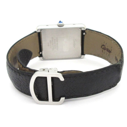 Cartier Watch Tank Solo LM SS Leather Strap White — view 6