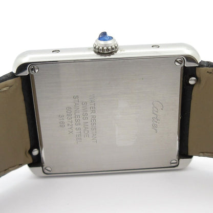 Cartier Watch Tank Solo LM SS Leather Strap White — view 5