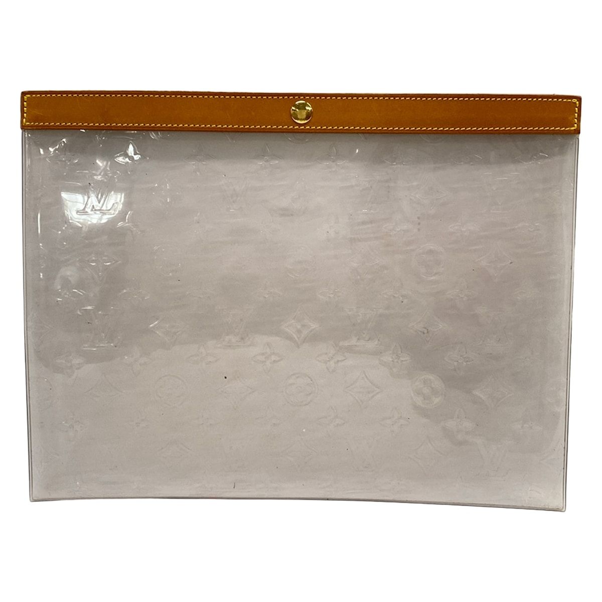Louis Vuitton Clutch Monogram Vinyl Beige Clear — view 3