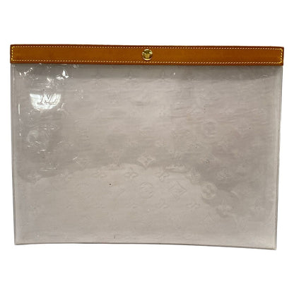 Louis Vuitton Clutch Monogram Vinyl Beige Clear — view 3