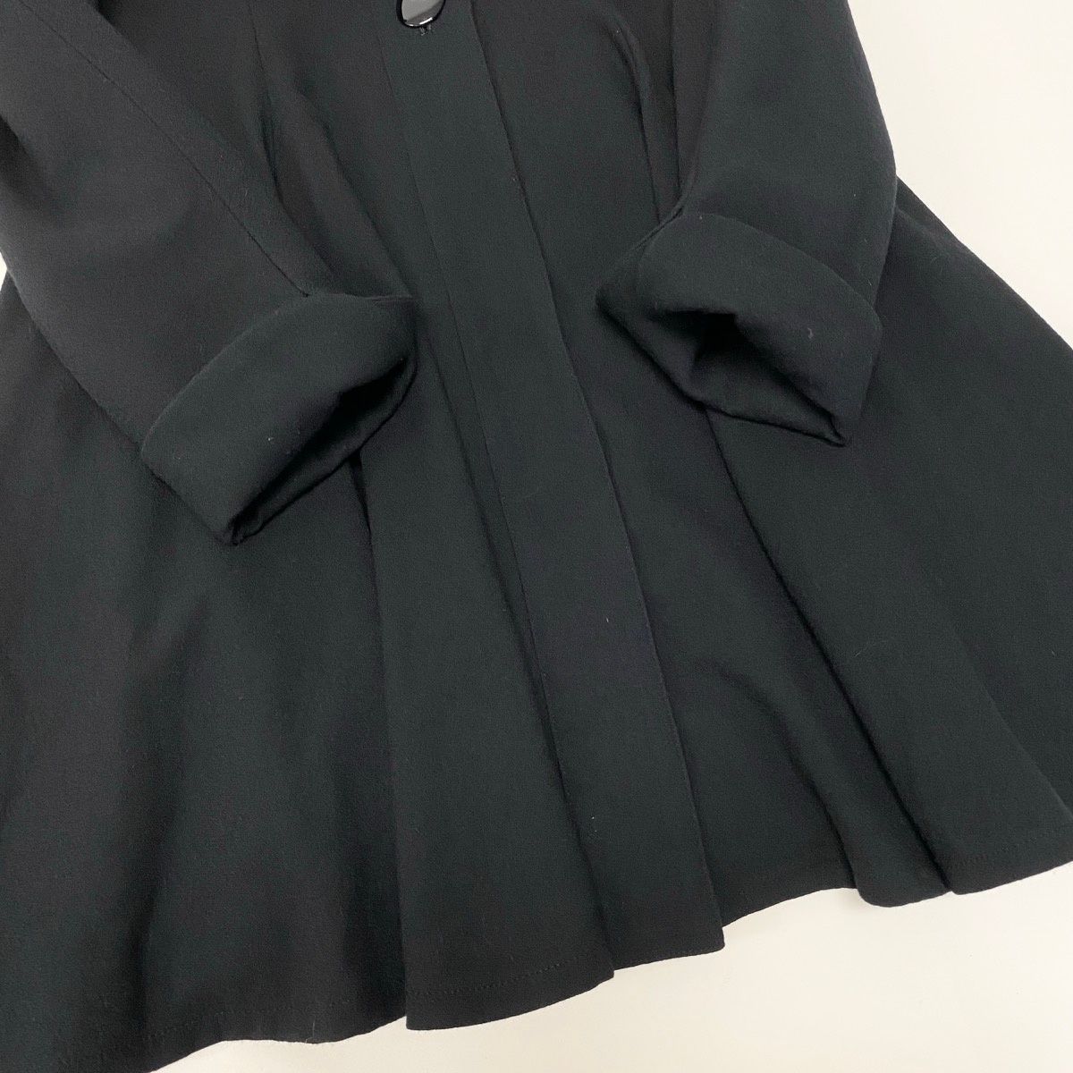 Dior Miss A-Line Flare Coat Black Wool M — view 6