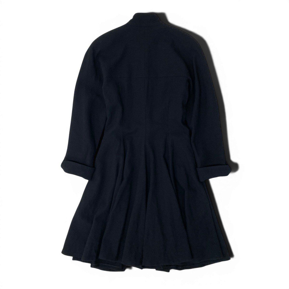 Dior Miss A-Line Flare Coat Black Wool M — view 3