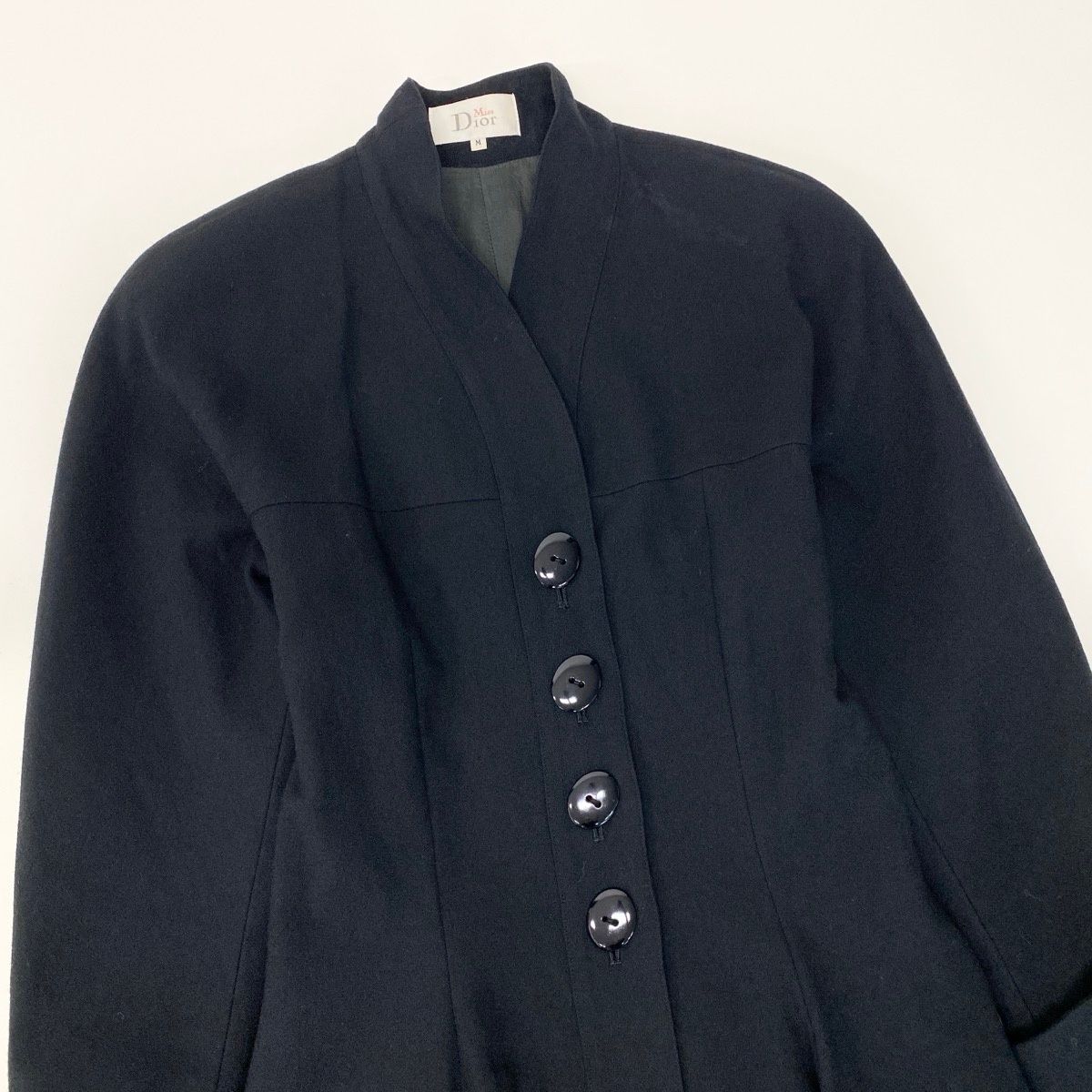Dior Miss A-Line Flare Coat Black Wool M — view 5