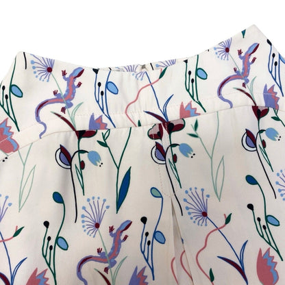 Miu Miu Flower Print Mini Skirt Baby Pink 38 — view 4
