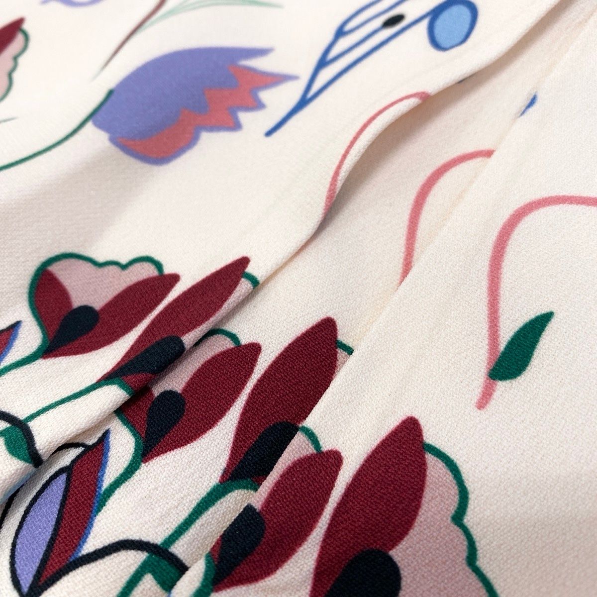 Miu Miu Flower Print Mini Skirt Baby Pink 38 — view 7