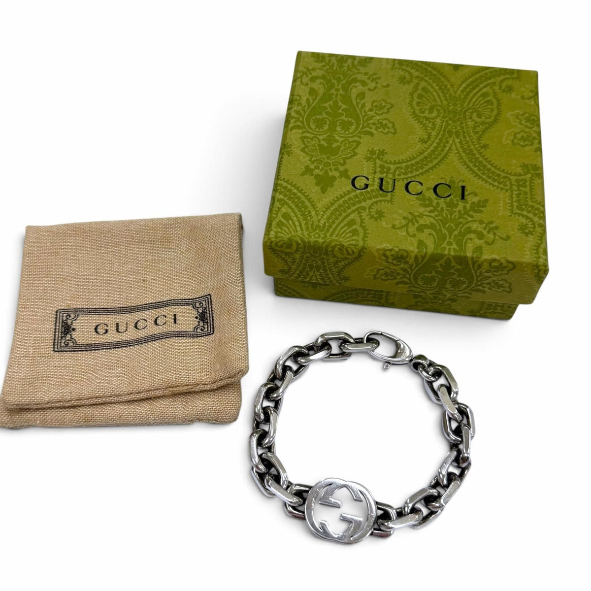 Gucci Interlocking G Bracelet Silver 17 — view 2