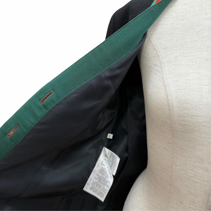 Gucci Wool 100% GG Marmont Web Line Collarless Coat Black 40 — view 5