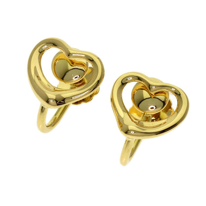 Tiffany & Co Open Heart Earrings 18k Yellow Gold