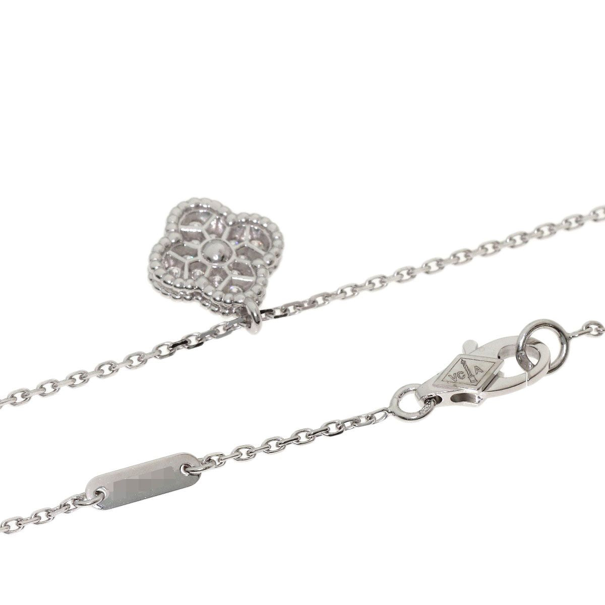 Van Cleef & Arpels Sweet Alhambra Diamond Necklace 18k White Gold — view 2