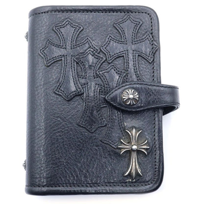 Chrome Hearts Agenda Frnt Cemetery Cross Patch Ball Button Cover Black