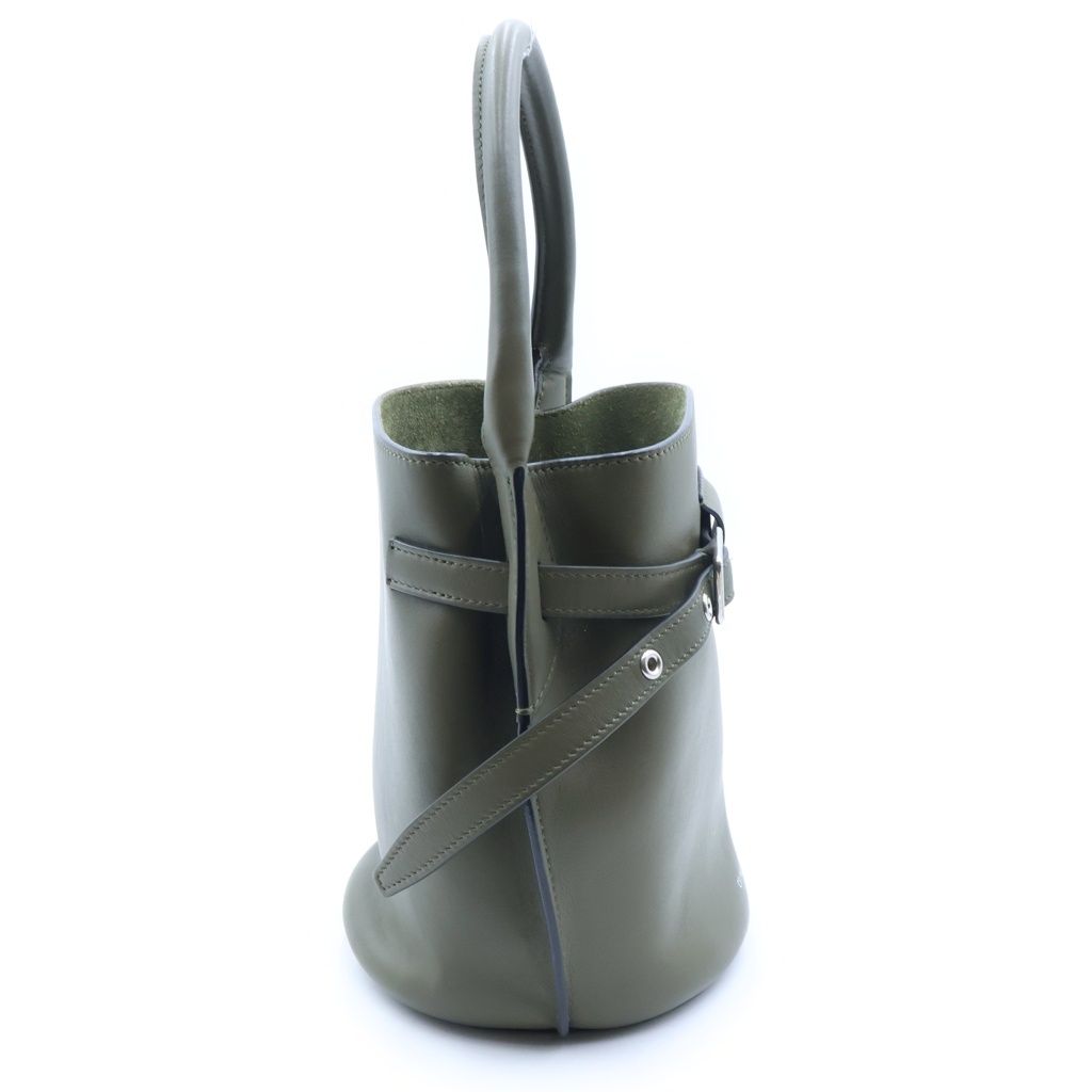 Celine Big Back Nano Bucket 2-Way Shoulder Bag Khaki Green Leather Silver — view 3