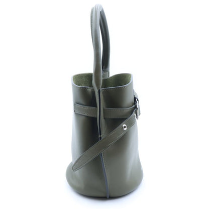 Celine Big Back Nano Bucket 2-Way Shoulder Bag Khaki Green Leather Silver — view 3