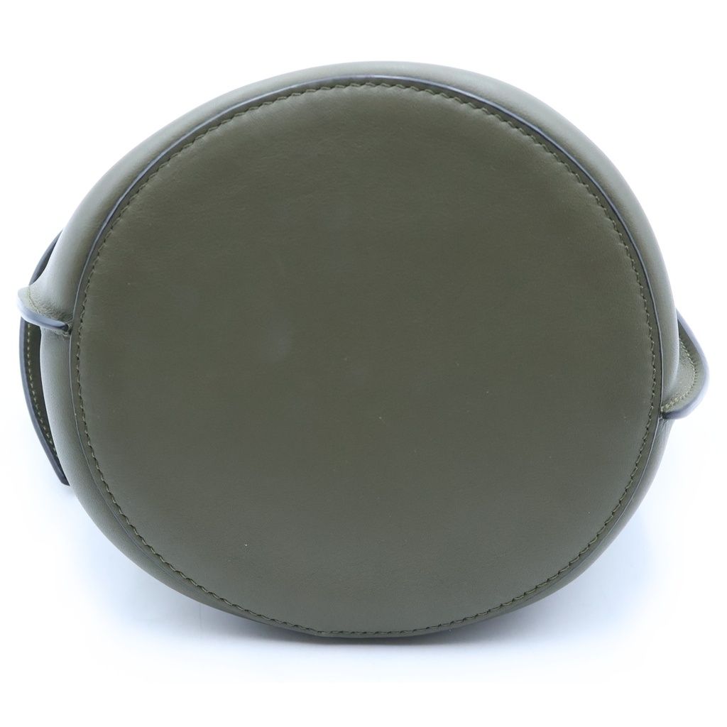 Celine Big Back Nano Bucket 2-Way Shoulder Bag Khaki Green Leather Silver — view 4