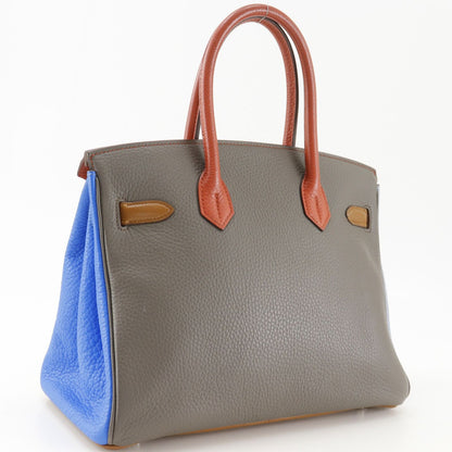 Hermes Birkin Harlequin 30 Taurillon Clemence Orange Handbag — view 3