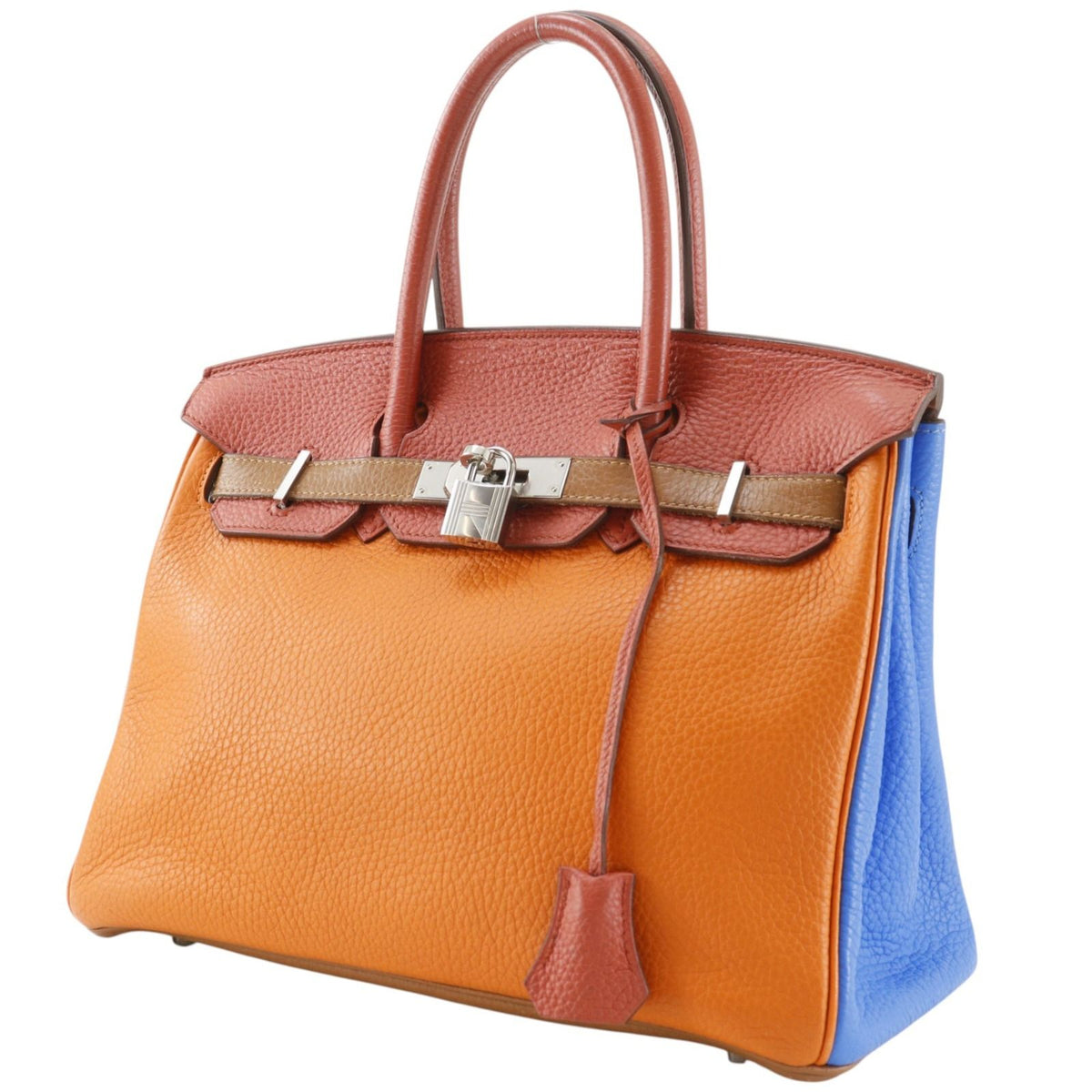 Hermes Birkin Harlequin 30 Taurillon Clemence Orange Handbag — view 2