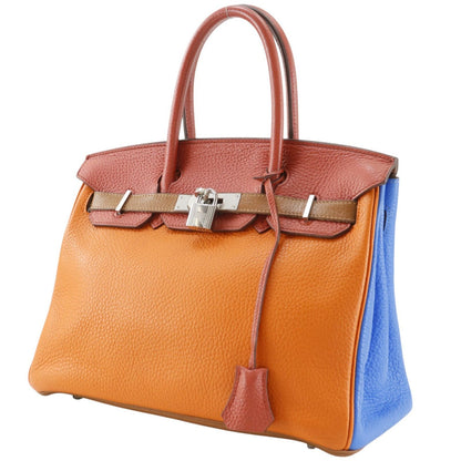 Hermes Birkin Harlequin 30 Taurillon Clemence Orange Handbag — view 2