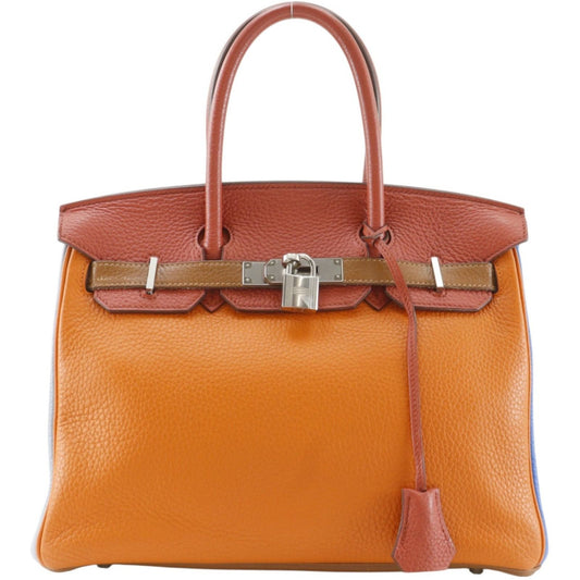 Hermes Birkin Harlequin 30 Taurillon Clemence Orange Handbag