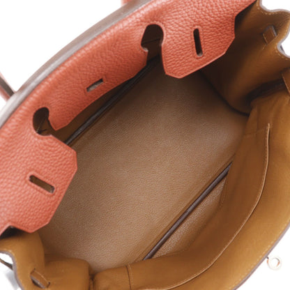 Hermes Birkin Harlequin 30 Taurillon Clemence Orange Handbag — view 6