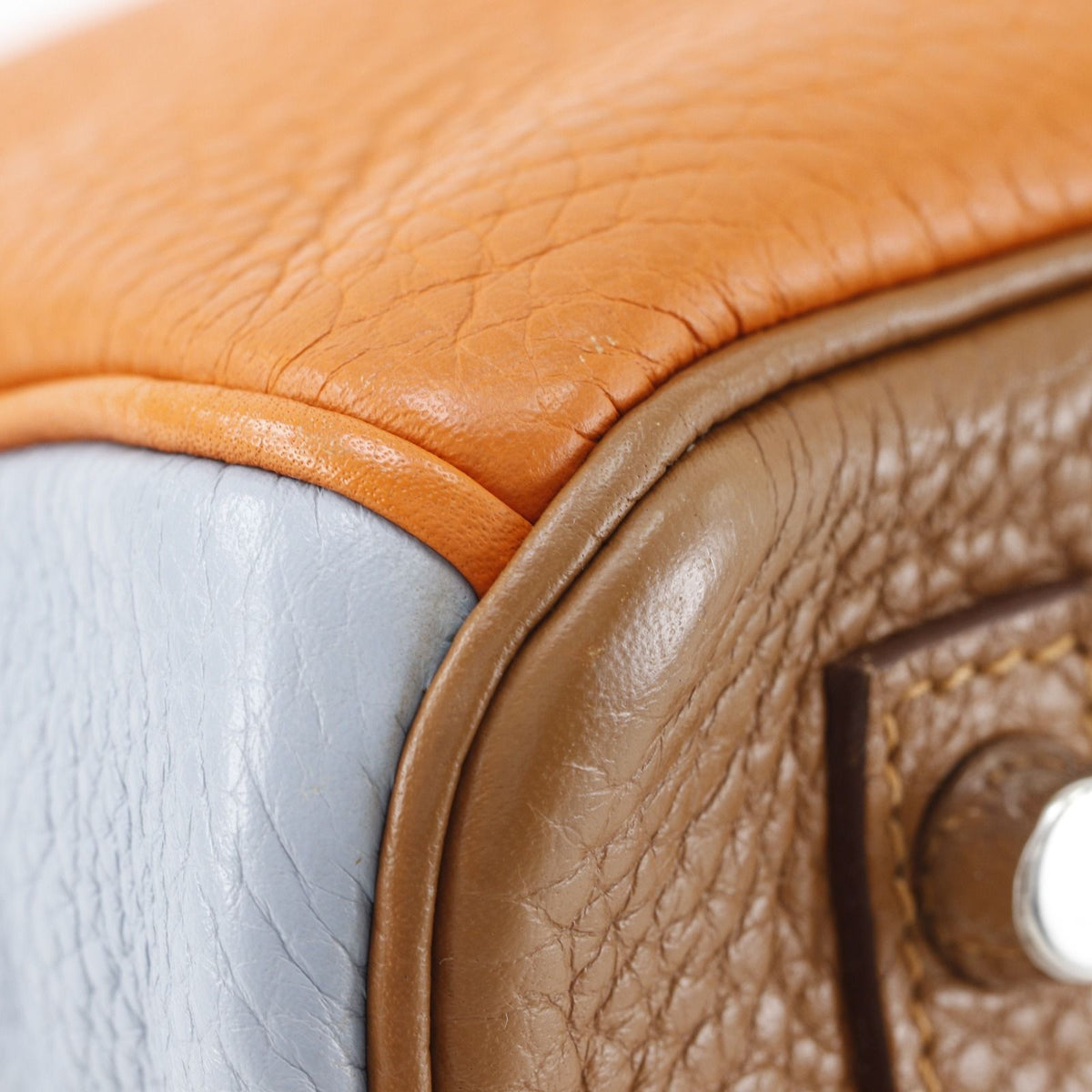 Hermes Birkin Harlequin 30 Taurillon Clemence Orange Handbag — view 4