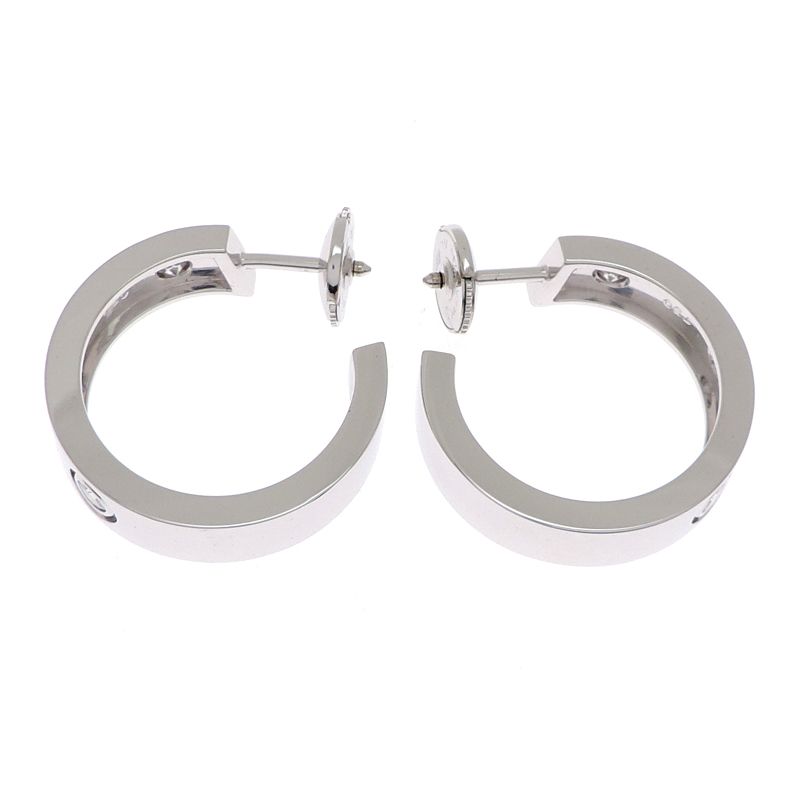 Cartier Earrings 750 White Gold Love Diamond — view 2
