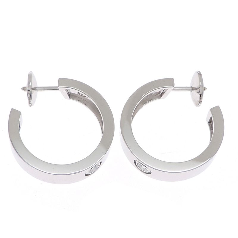 Cartier Earrings 750 White Gold Love Diamond — view 3