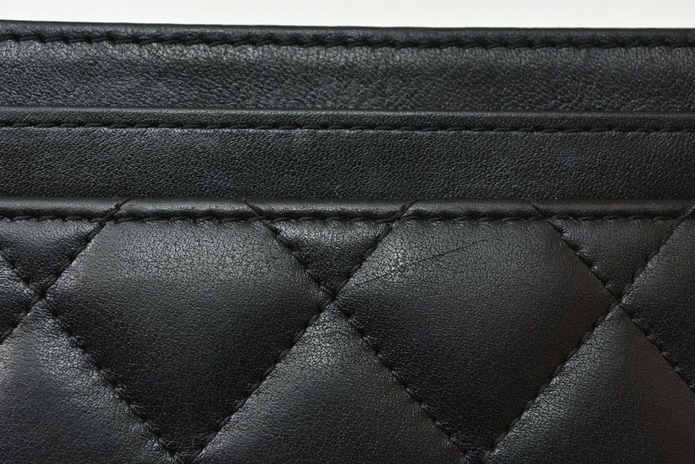 Chanel Card Case Business Cambon Line Leather Black — view 7