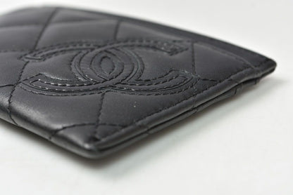 Chanel Card Case Business Cambon Line Leather Black — view 5