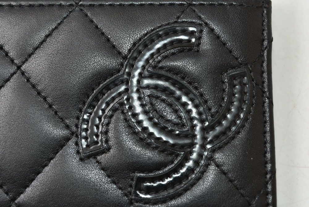 Chanel Card Case Business Cambon Line Leather Black — view 4