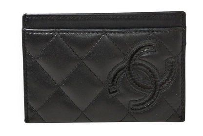 Chanel Card Case Business Cambon Line Leather Black