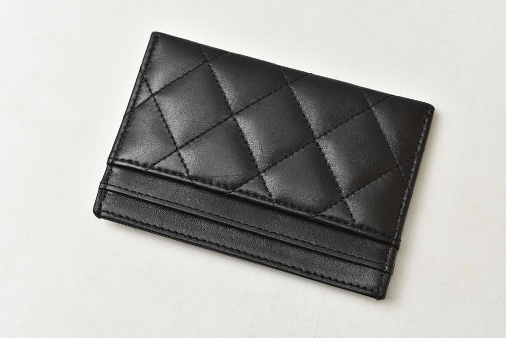 Chanel Card Case Business Cambon Line Leather Black — view 3