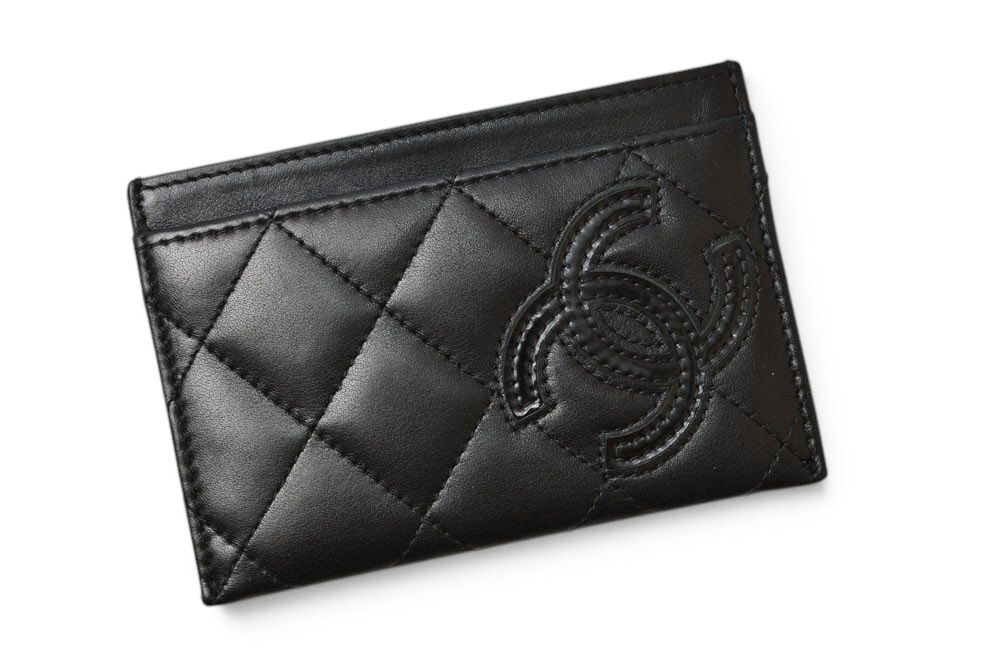 Chanel Card Case Business Cambon Line Leather Black — view 2