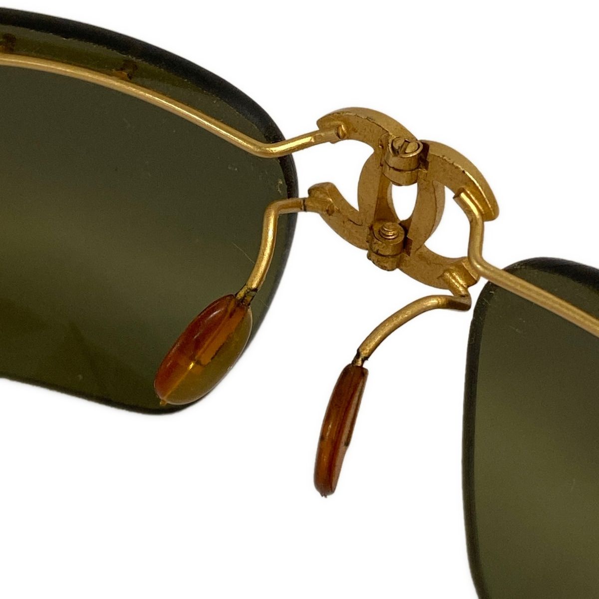 Chanel Sunglasses Dark Brown Gold CC Logo Eyewear — view 6