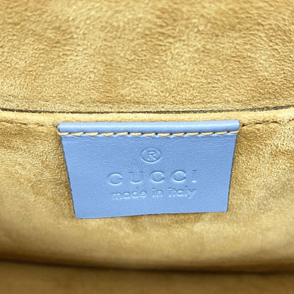 Gucci Handbag Sylvie Leather Blue Gold 2-Way Bag — view 5