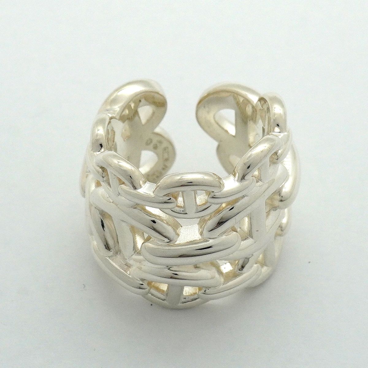 Hermes Ring Enchainee Chaine D'ancre 925 Sterling Silver — view 3