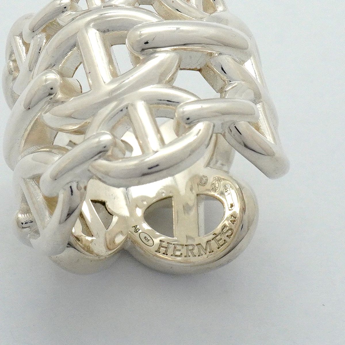 Hermes Ring Enchainee Chaine D'ancre 925 Sterling Silver — view 4