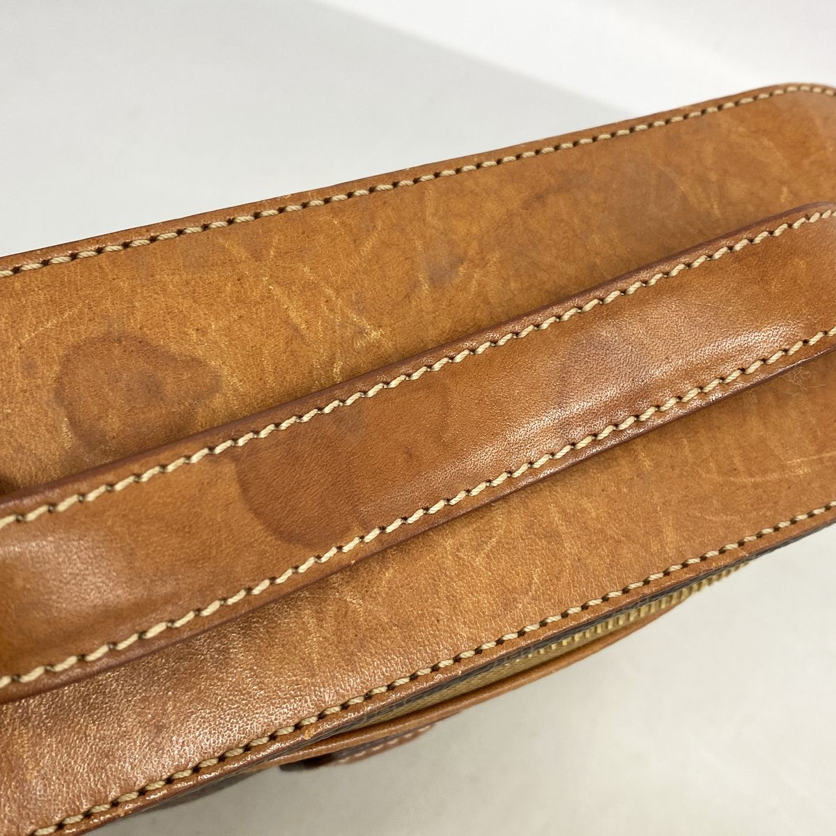 Celine Vanity Bag Macadam Brown Gold — view 6