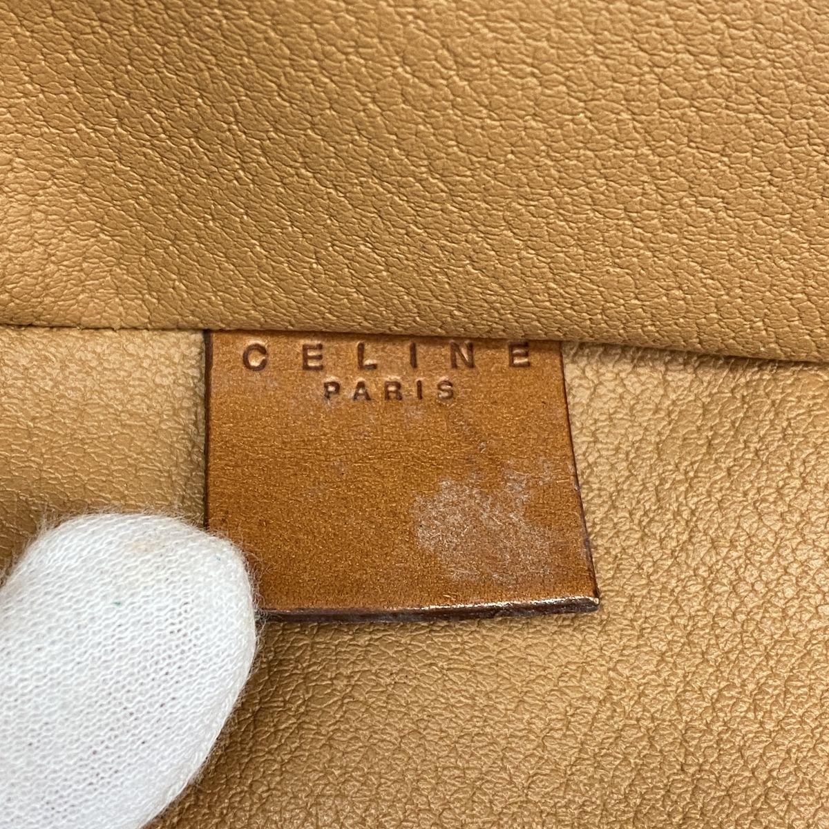 Celine Vanity Bag Macadam Brown Gold — view 5