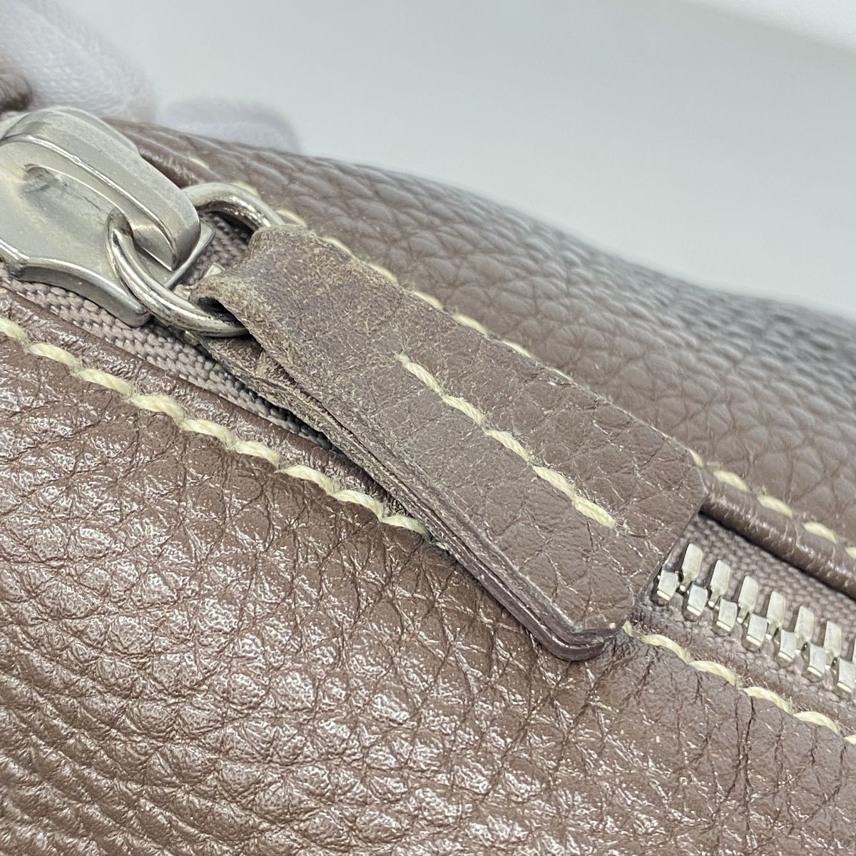 Chanel Shoulder Bag Leather Brown Silver — view 7