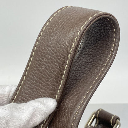 Chanel Shoulder Bag Leather Brown Silver — view 8