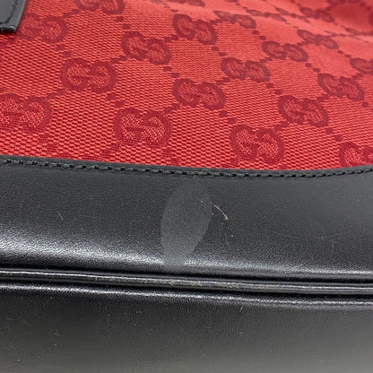 Gucci Shoulder Bag GG Canvas Jackie Red Black Silver — view 7