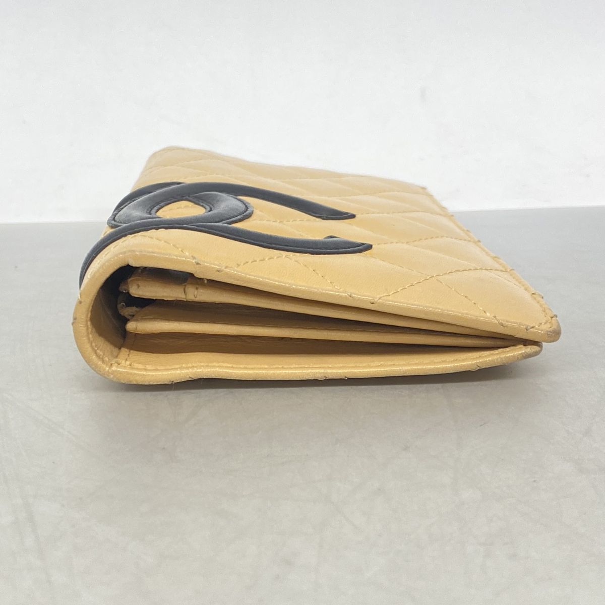 Chanel Wallet Cambon Lambskin Brown Black Silver — view 2