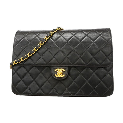 Chanel Shoulder Bag Quilted Lambskin Black