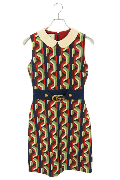 Gucci GG Marmont Retro Chain Design Dress 36