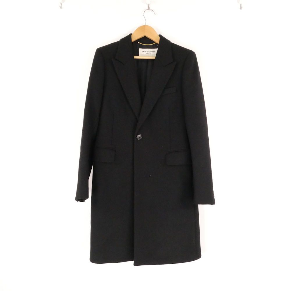 Saint Laurent Edith Slimane Coat Wool Chesterfield