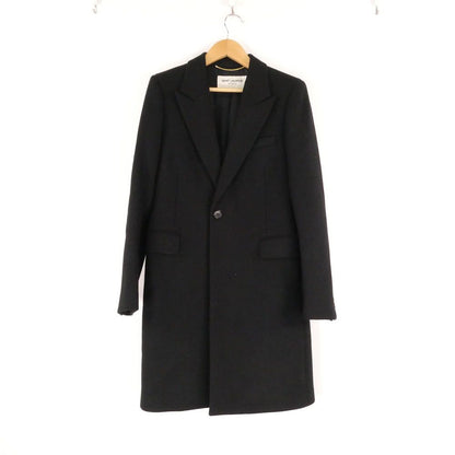 Saint Laurent Edith Slimane Coat Wool Chesterfield