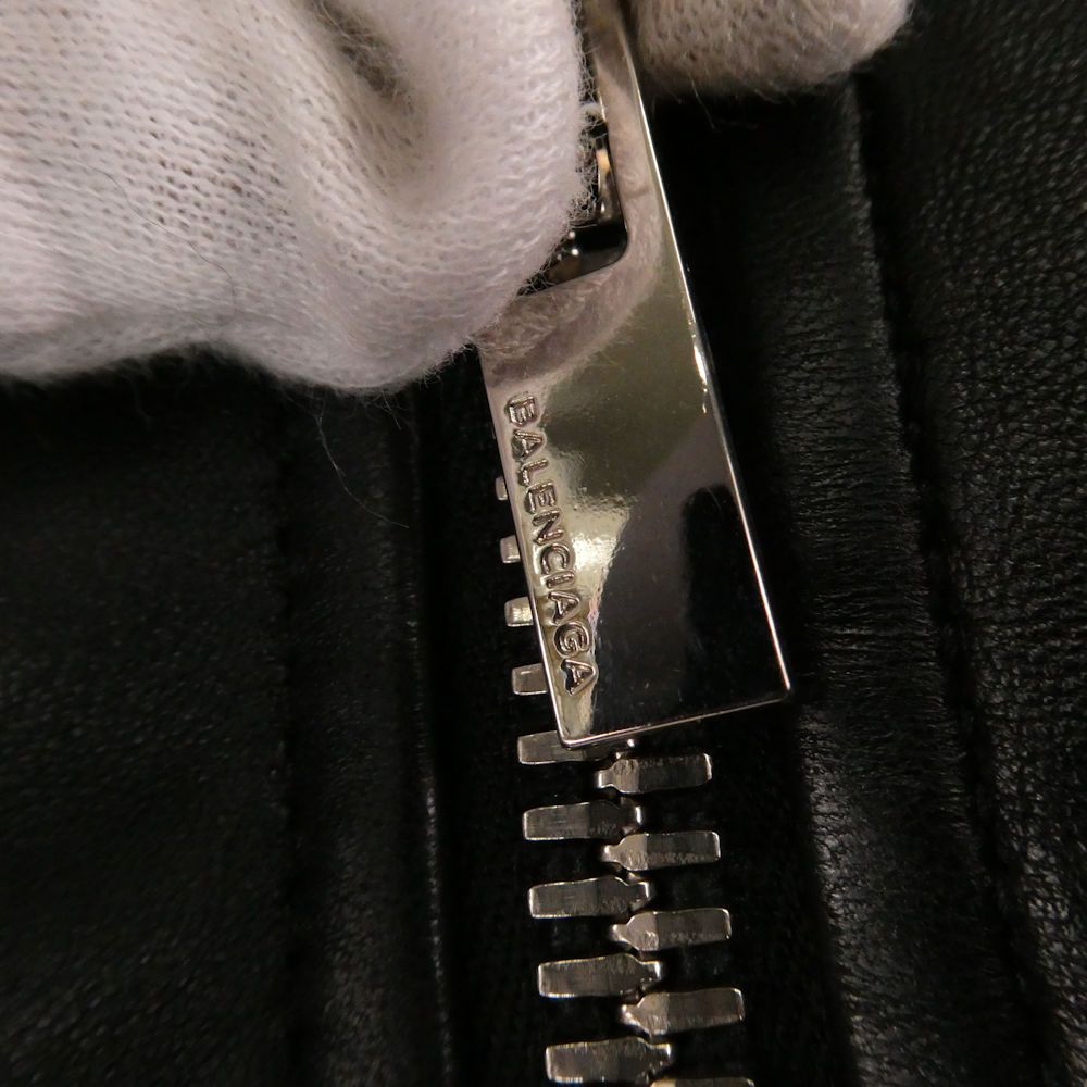 Balenciaga Leather Jacket Sheep Collarless 34 — view 4