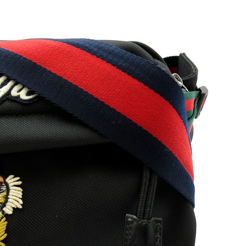 Gucci Embroidered Tiger Belt Bag Nylon Black — view 2